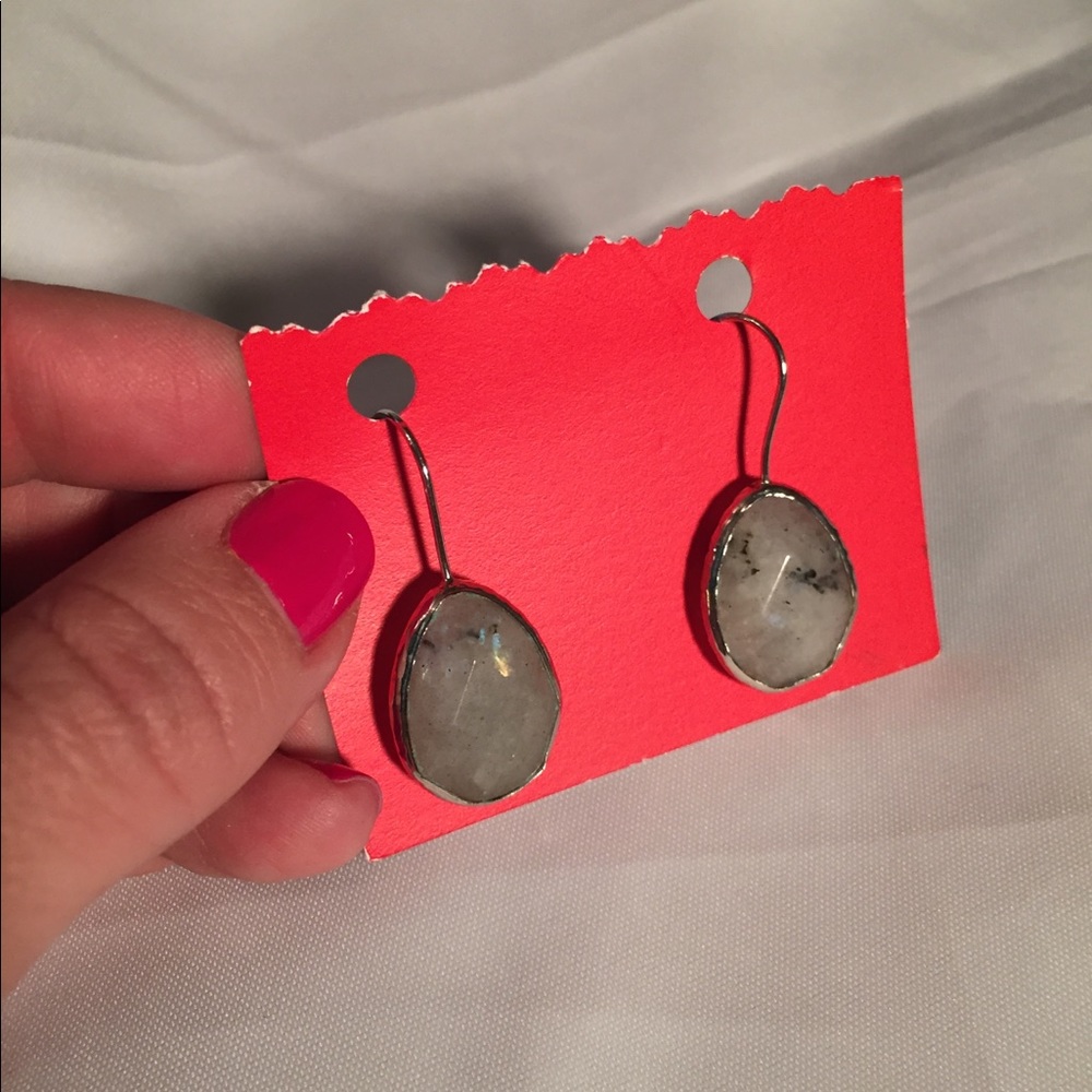 Gemstone drop earrings